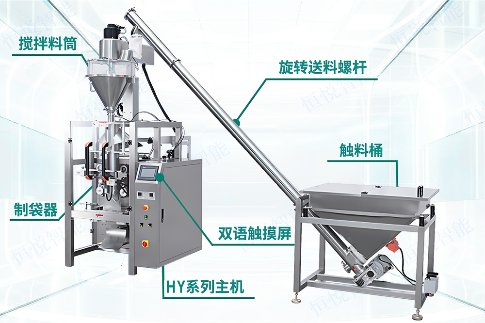 成套全自动粉体包装机生产线构成